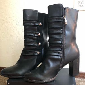 Leather Boots - Mid height